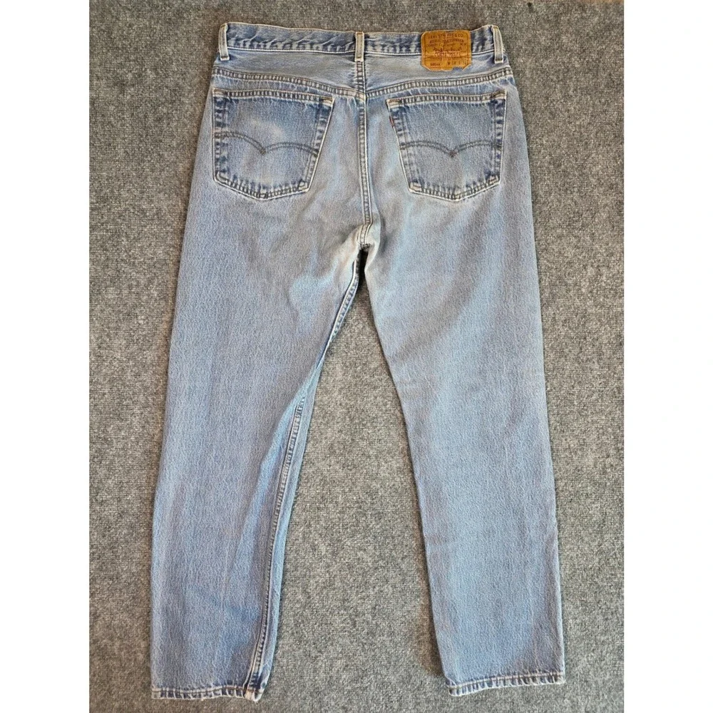 Vintage 90s Levis 501xx Jeans Mens 38x34 Light‎ Wash Blue Denim Made in USA